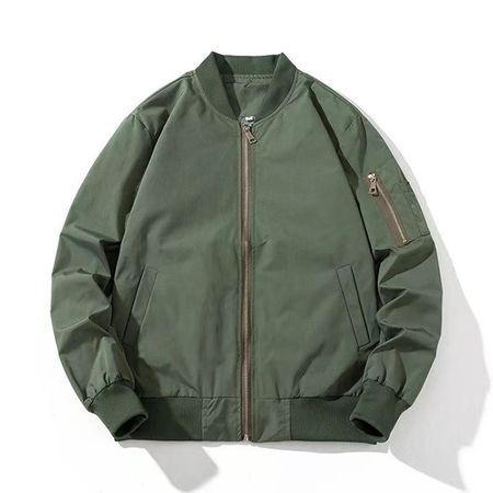 Men's Jacket Solid Color Stand Collar Windbreaker