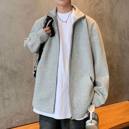 (image for) Men's Zippered Stand Collar Sweatshirt Sports Long Sleeves