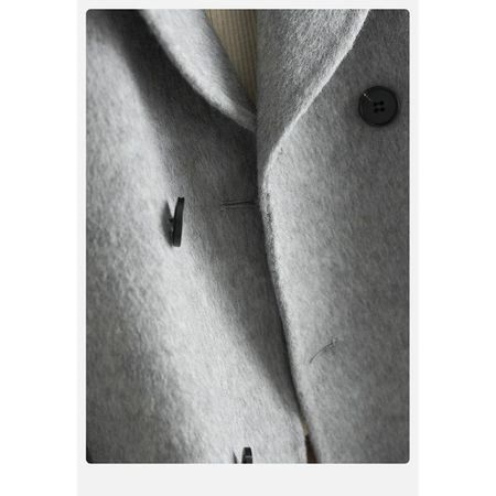 Women's Winter Warm Double-Breasted Loose Woolen Coat