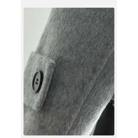 Women's Winter Warm Double-Breasted Loose Woolen Coat