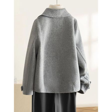 Modal Additional Images for Women's Winter Warm Double-Breasted Loose Woolen Coat