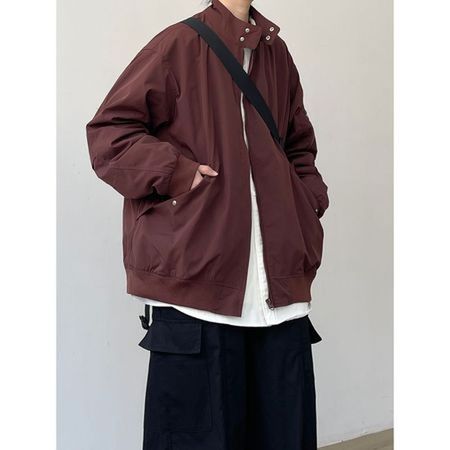 Men's Retro Loose Stand Collar Jacket