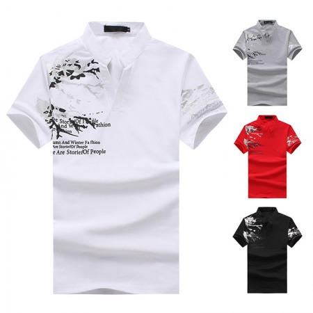 New Men's Printing Short-Sleeved Plus Size T-Shirt