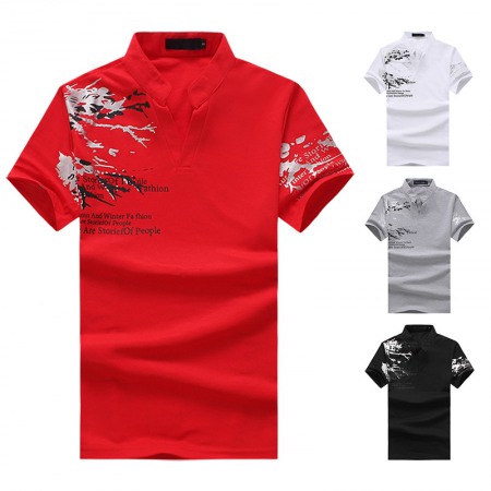 New Men's Printing Short-Sleeved Plus Size T-Shirt