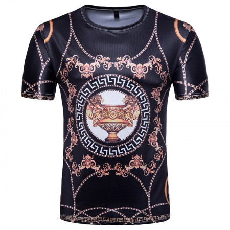 Men's 3D Shirt Court Style Printing Short Sleeve T-Shirt