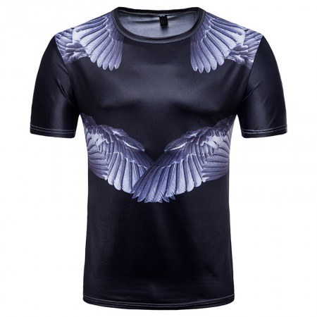 (image for) Men's 3D Shirt Peace Dove Print Wings Print T-Shirt Short Sleeve