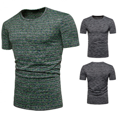 New Men's Nano Striped Short Sleeve Plus Size T-Shirt