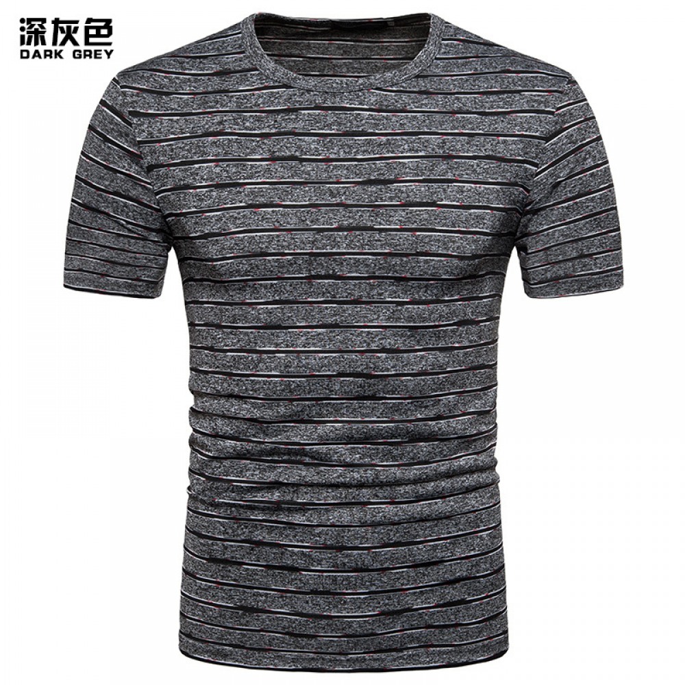 New Men's Nano Striped Short Sleeve Plus Size T-Shirt