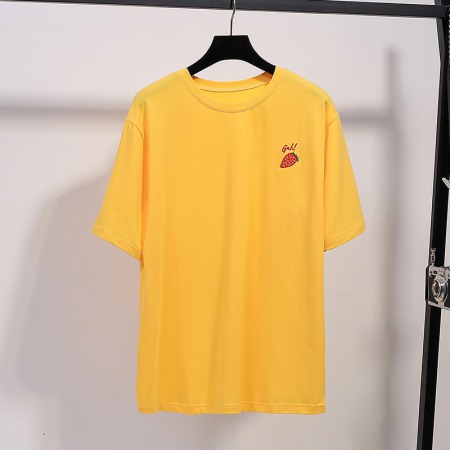 Summer New Plus Size Women's Shirt Loose Covering Meat Plus Fat Plus Size Embroidered Short-Sleeved T-Shirt Women