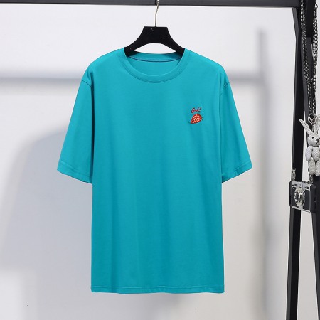 Summer New Plus Size Women's Shirt Loose Covering Meat Plus Fat Plus Size Embroidered Short-Sleeved T-Shirt Women