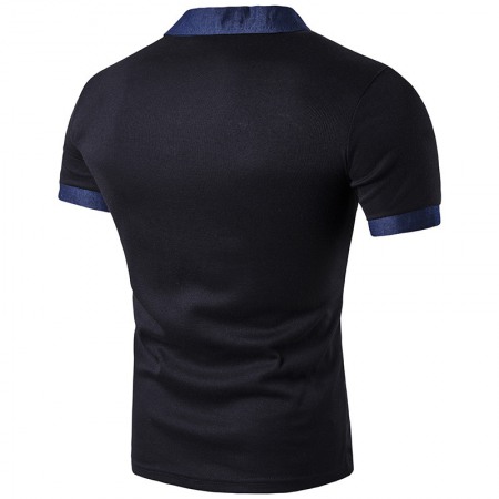 Men's Lapel T-Shirt Casual Style Plus Size
